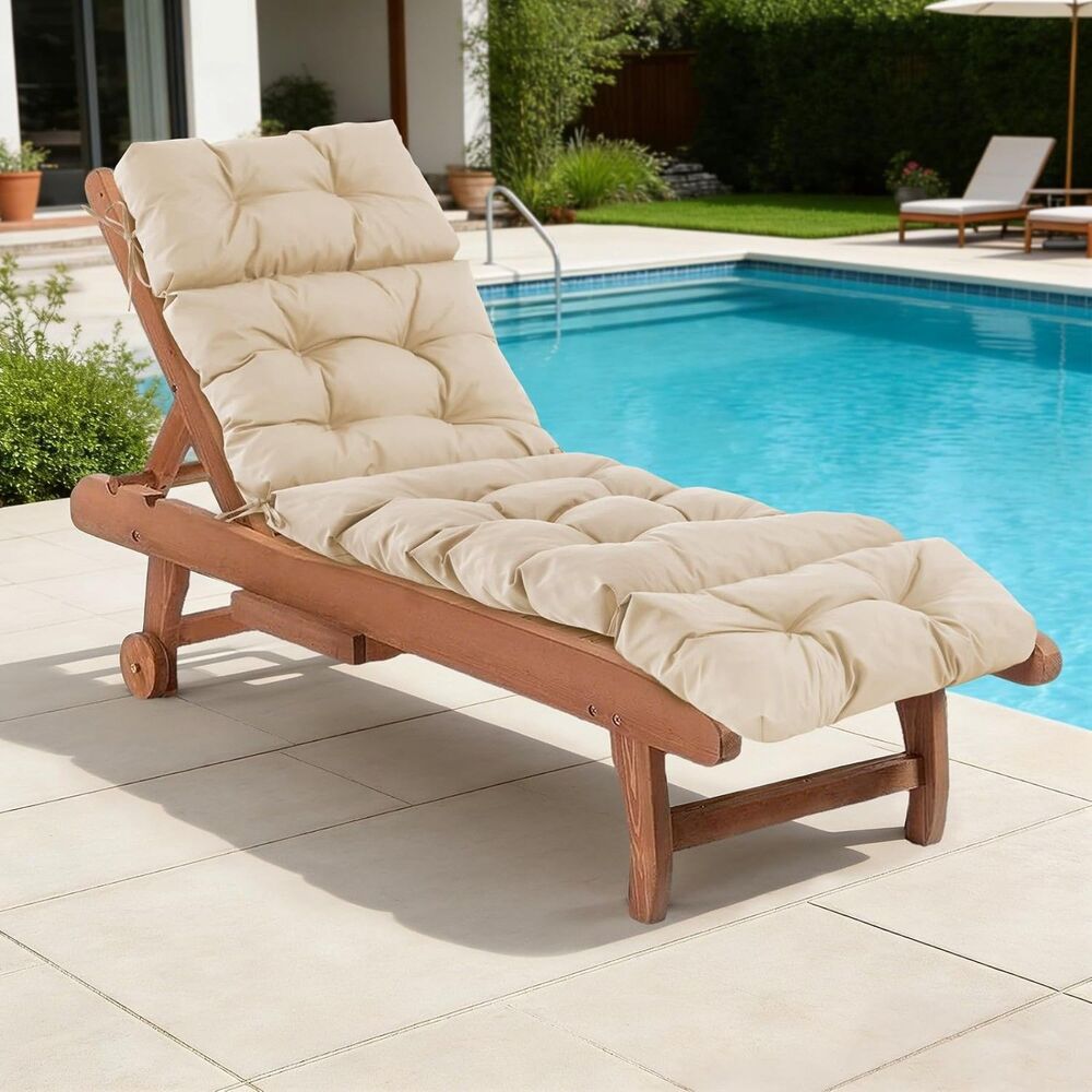 IASEAHK Outdoor Chaise Lounge Cushions 2pc